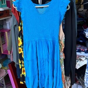 Vibrant Blue Casual Dress for Women